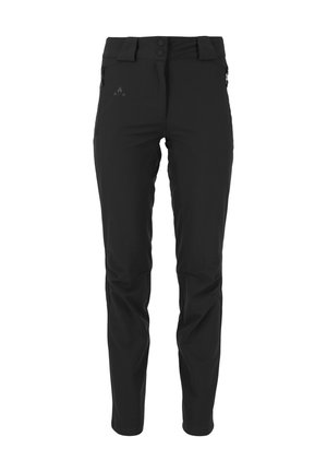  Sorte udendørsbukser med slim fit, lavet af letvægtsstof. Har to forlommer, to knapper og diskret logo-detaljering på venstre lår.