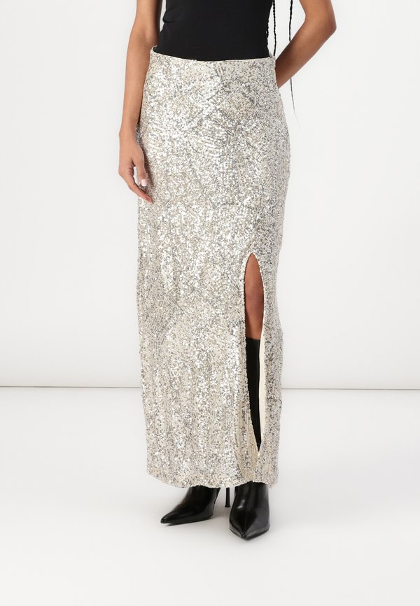 FAUCA - Maxi skirt - frosted almond