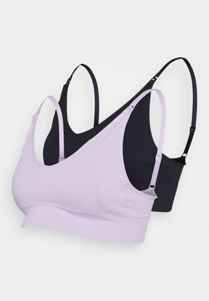2 PACK - Triangle bra - mauve