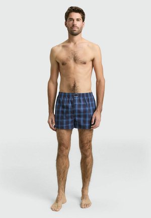 TOM TAILOR, TOM TAILOR UNTERWÄSCHE BOXERSHORTS MIT KAROMUSTER IM 2ER-PACK - Weite Boxershorts - blue dark check