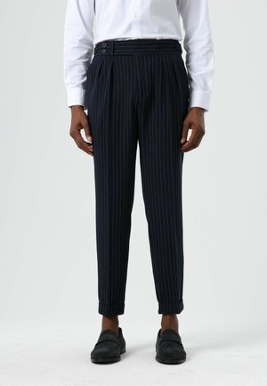 PLEATED - Broek - navy