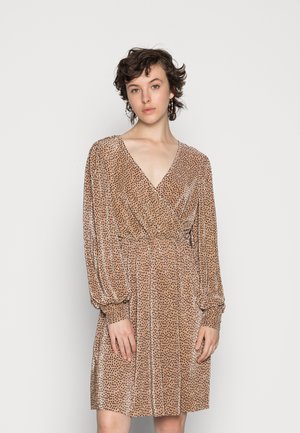 ONLY ONLVIA SHORT DRESS - Cocktail φόρεμα / Φόρεμα για πάρτι - beige/black