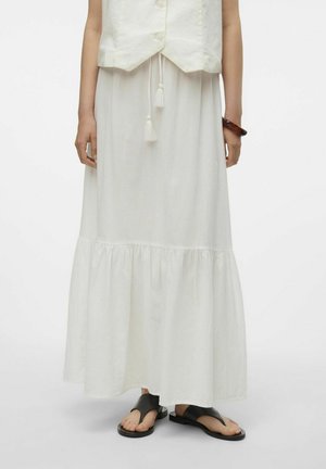 Vero Moda PRETTY LANGER - Maxirok - snow white