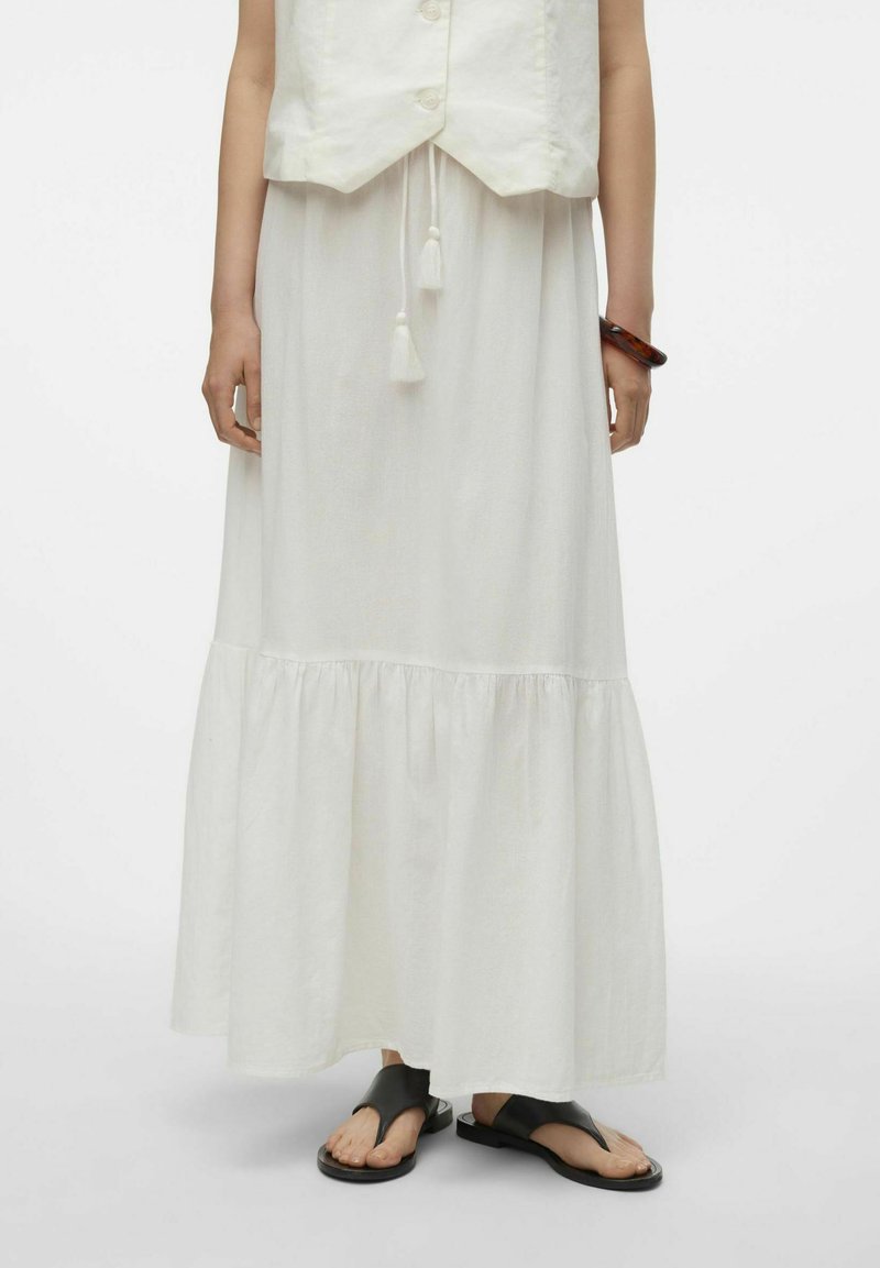 Vero Moda VMPRETTY LANGER - Maxikjol - snow white