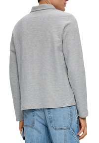 QS Poloshirt - grau meliert