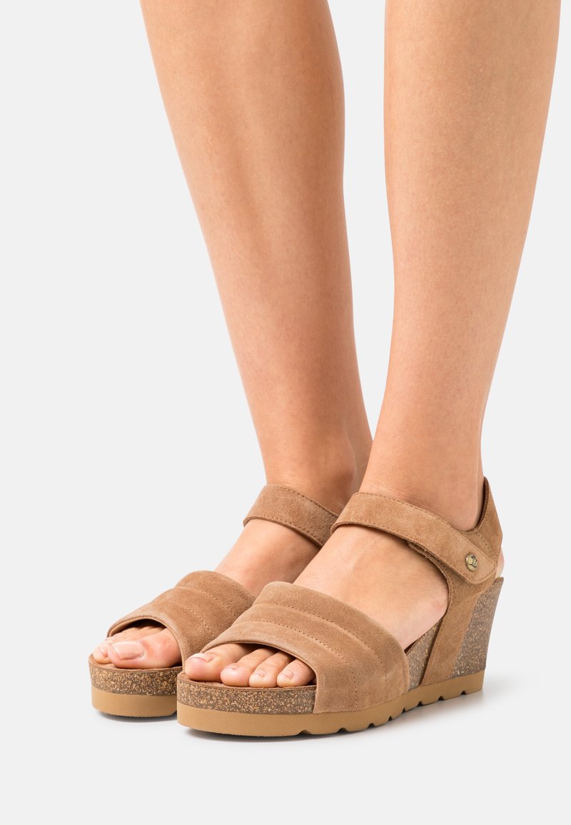 Panama Jack - VALLEY  - Platform sandals - bark, Enlarge