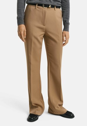 FLARED SLACKS - Pantaloni - warm khaki