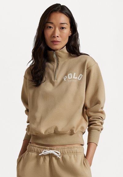 Polo Ralph Lauren LOGO FLEECE QUARTER ZIP - Sweatshirt - vintage khaki