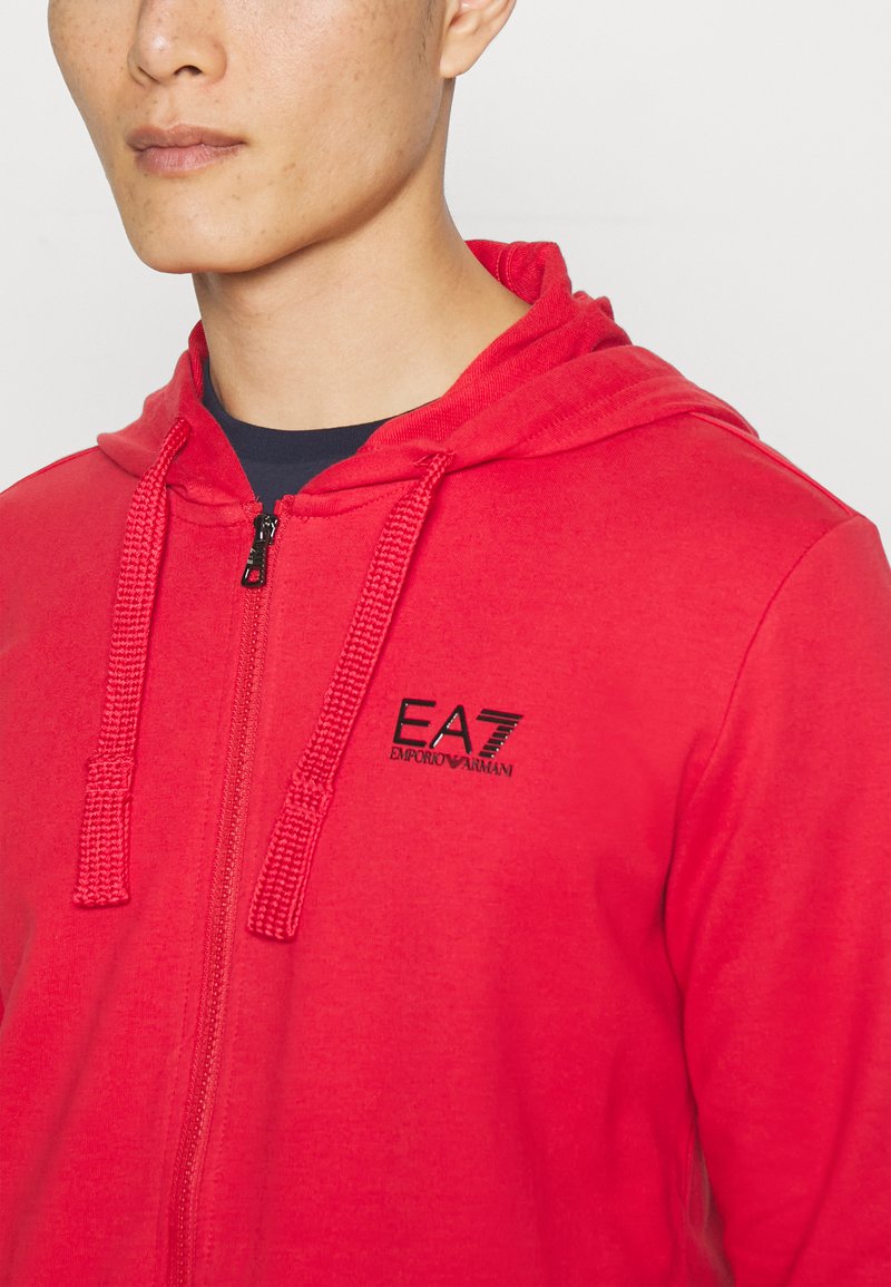 EA7 Emporio Armani Zip-up sweatshirt - rosso/bordeaux - Zalando.de