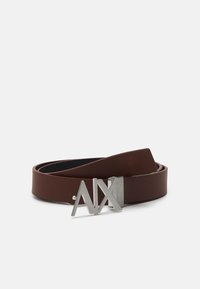 Armani Exchange - REVERSIBLE BELT UNISEX - Öv - cognac/black Miniatűr kép 1