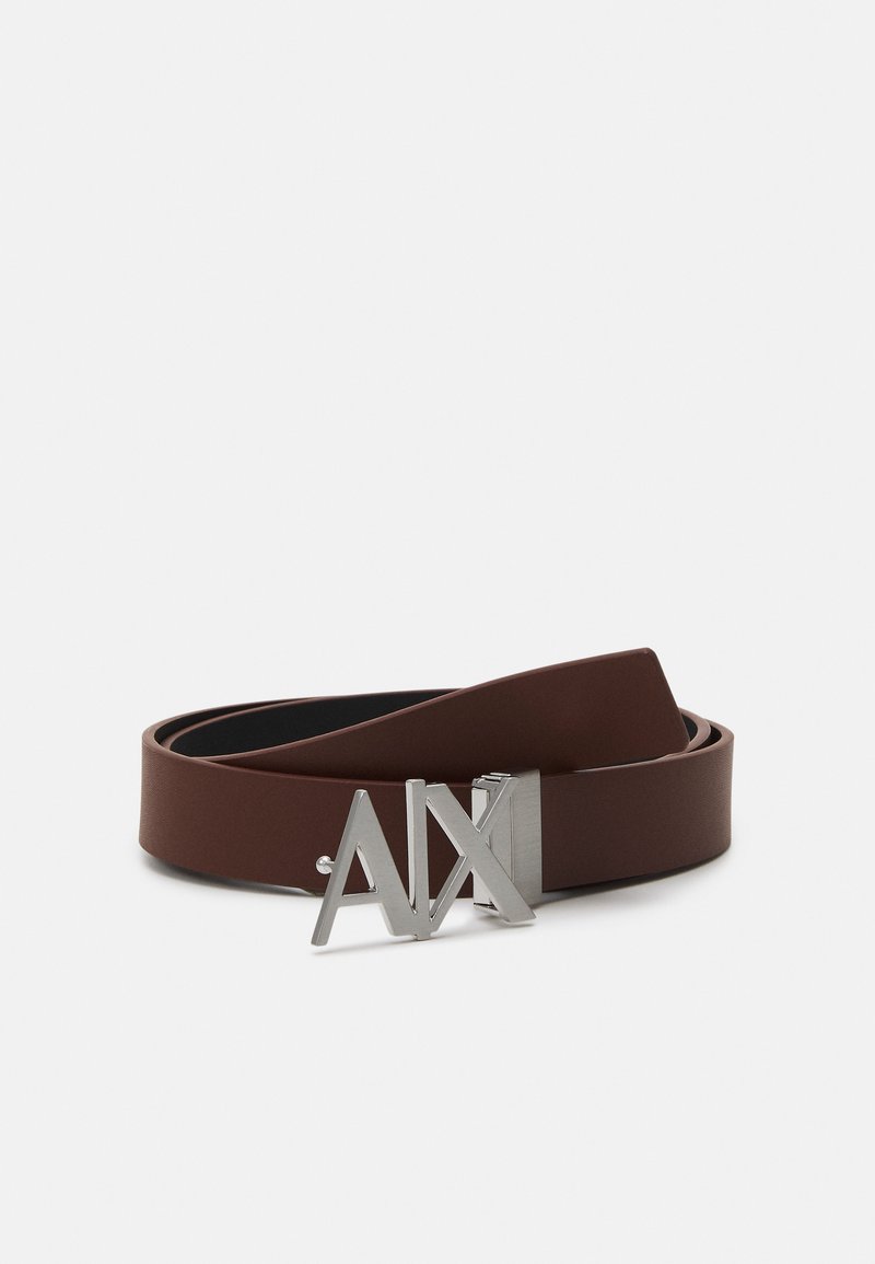 Armani Exchange - REVERSIBLE BELT UNISEX - Öv - cognac/black, Nagyítás