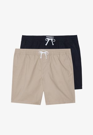 2 PACK - Kratke hlače - beige/black
