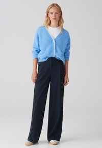 OPUS HIGH RISE EXTRA LONG WIDE FIT - Trousers - coal blue