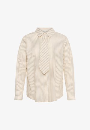 Kaffe Curve, KCLIAMA - Overhemdblouse - white caramel stripe