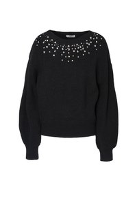 EMBELLISHED CHUNKY KNIT - Strickpullover - black