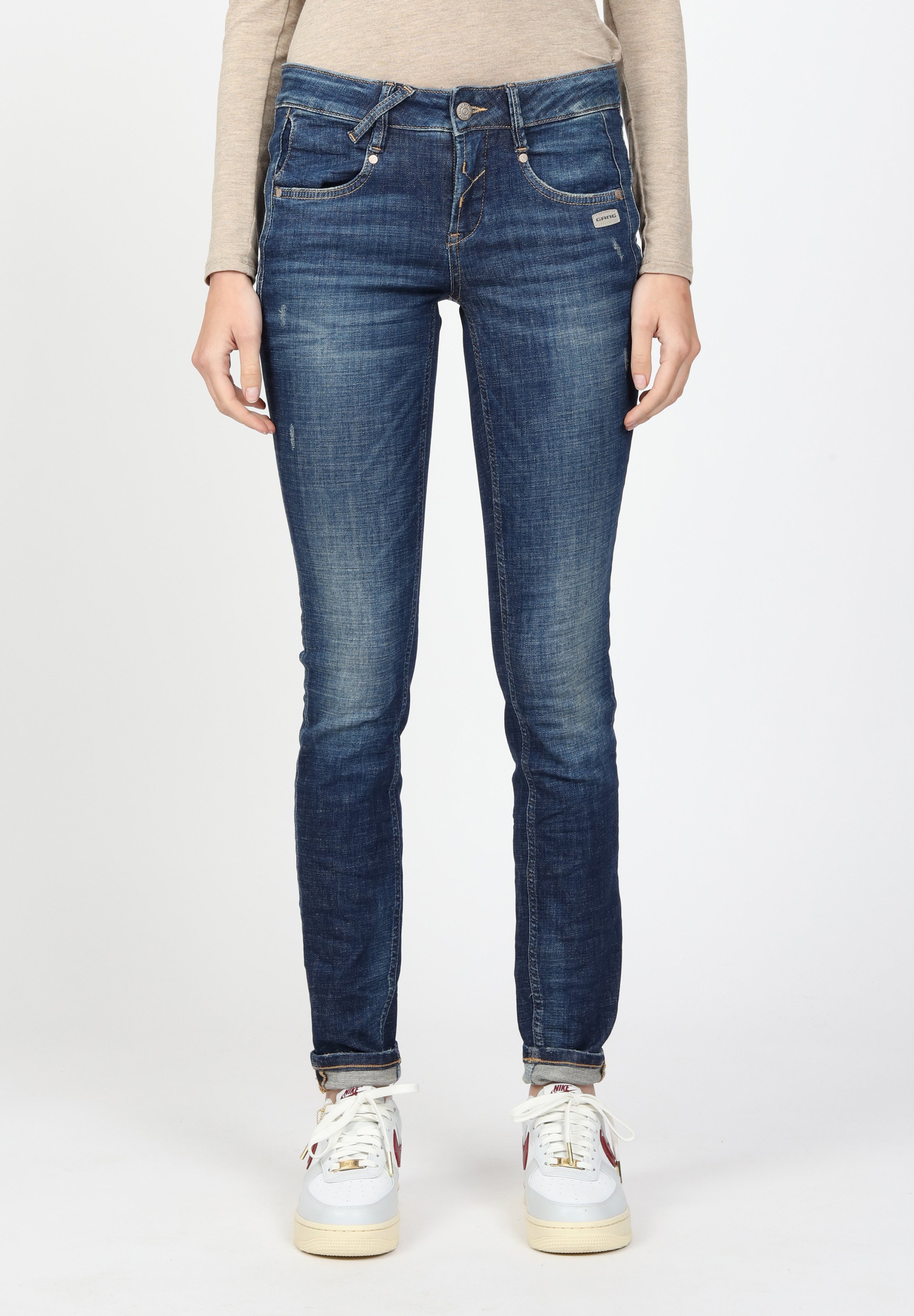 Gang Jeans Slim Fit - destroy vintage/blue denim - Zalando