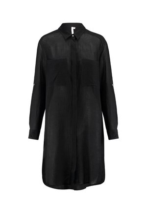 STRANDKLEID CRINKLE  BEACH SHIRT - Pludmales piederums - schwarz