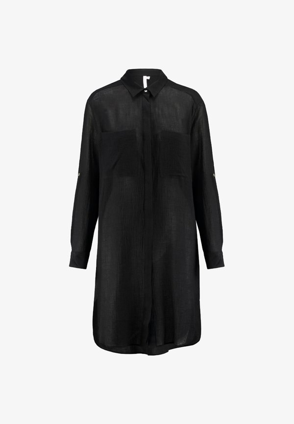 BEACH BASICS CRINKLE TWILL BEACH SHIRT - Beach accessory - schwarz