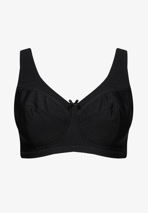 Ulla Popken, KELLY STRUCTUUR ZONDER BEUGELS CUP C-H - Triangel BH - black