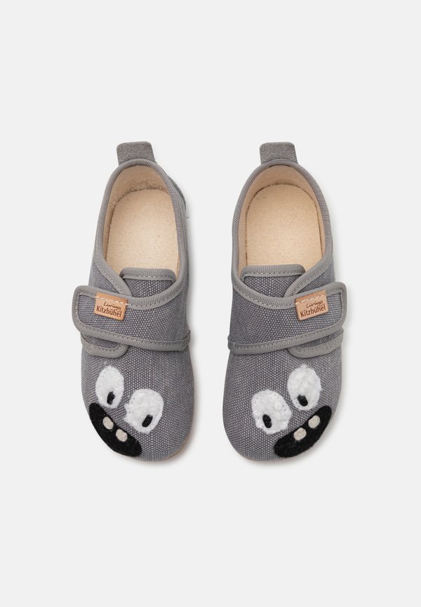 MINI MONSTER KIDS KLETTVERSCHLUSS UNISEX - Hausschuh - hellgrau