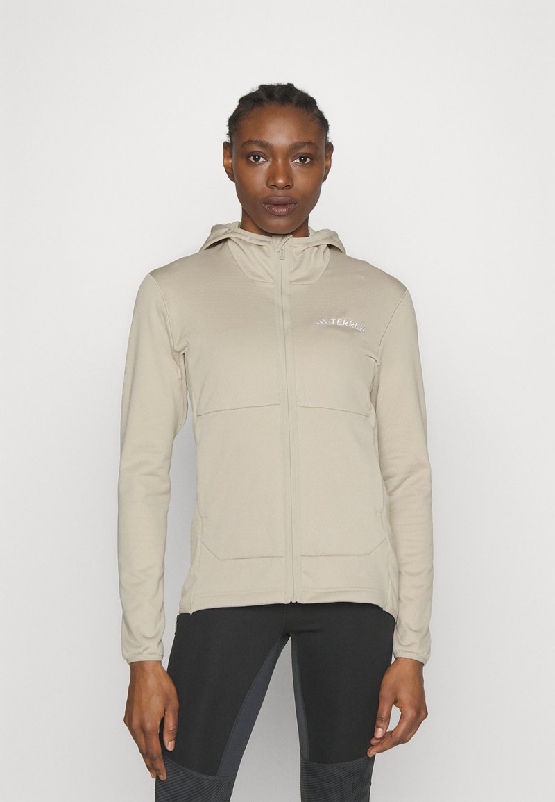 Adidas Terrex TERREX XPERIOR LIGHT FLEECE HOODED JACKET - Fleecejakke - beige