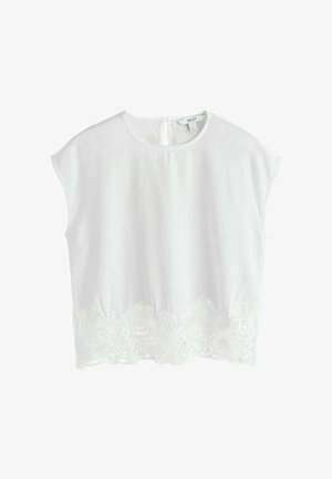 Next, REGULAR FIT - SLEEVELESS CUTWORK DETAIL TOP - Blúzka - white