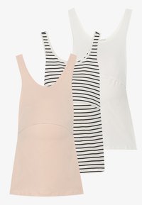 3 PACK - Top - black/white/cameo rose/egret