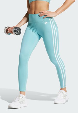 ESSENTIALS STRIPES HIGH WAISTED  - Legíny - mint ton