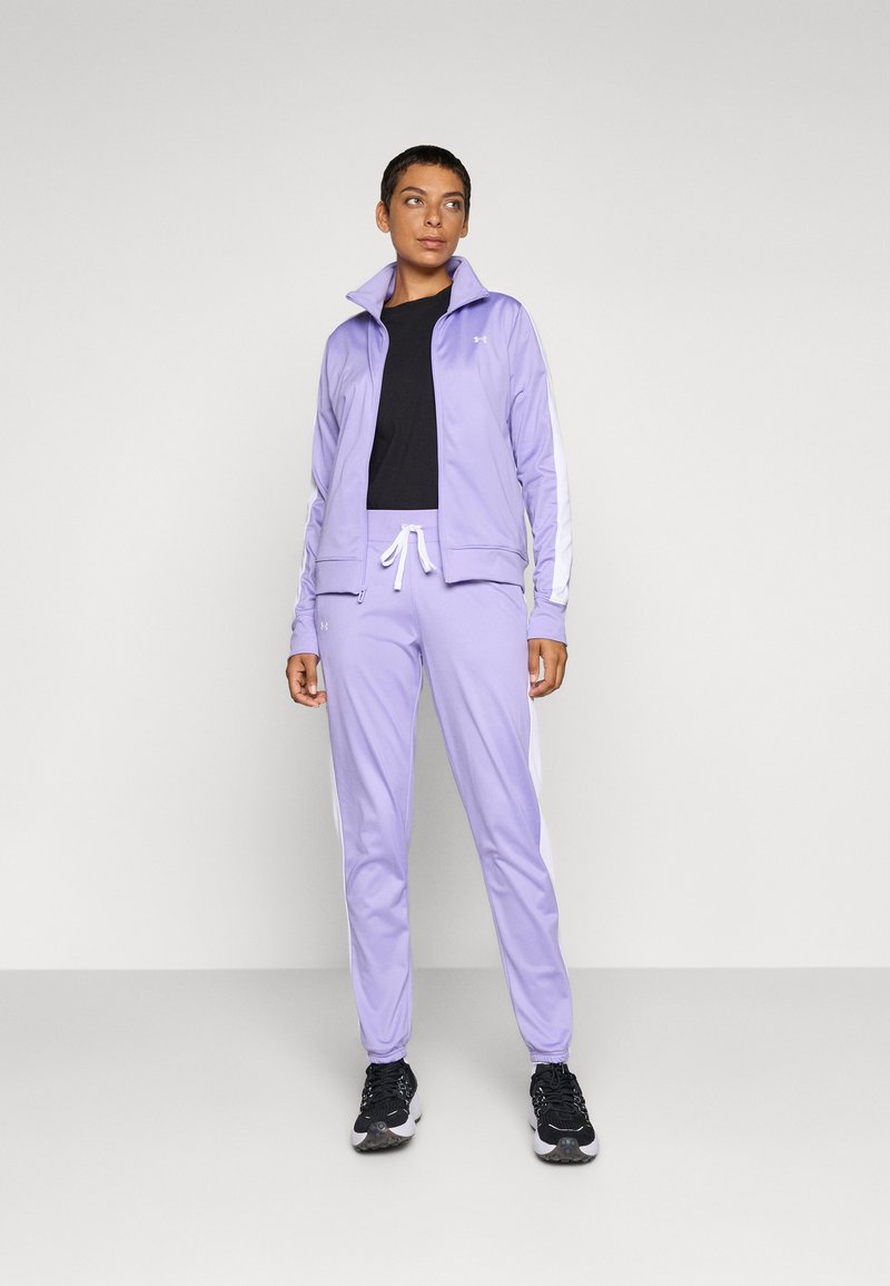 Under Armour TRICOT TRACKSUIT SET Tuta transparent/white/lilla