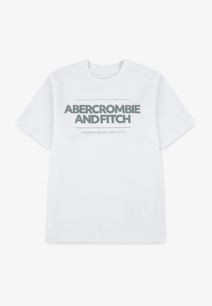 Abercrombie & Fitch CINDER BLOCK - Print T-shirt - bright white