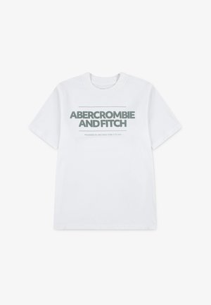 Abercrombie & Fitch CINDER BLOCK - T-shirts med print - bright white