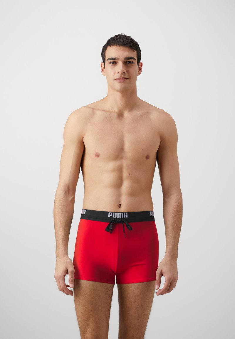 Puma - SWIM MEN LOGO TRUNK - Plavky - red, Zvětšit