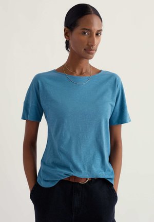 Seasalt Cornwall, SEASALT CORNWALL BRYHER VIEW T-SHIRT - Basic póló - blue - minnow