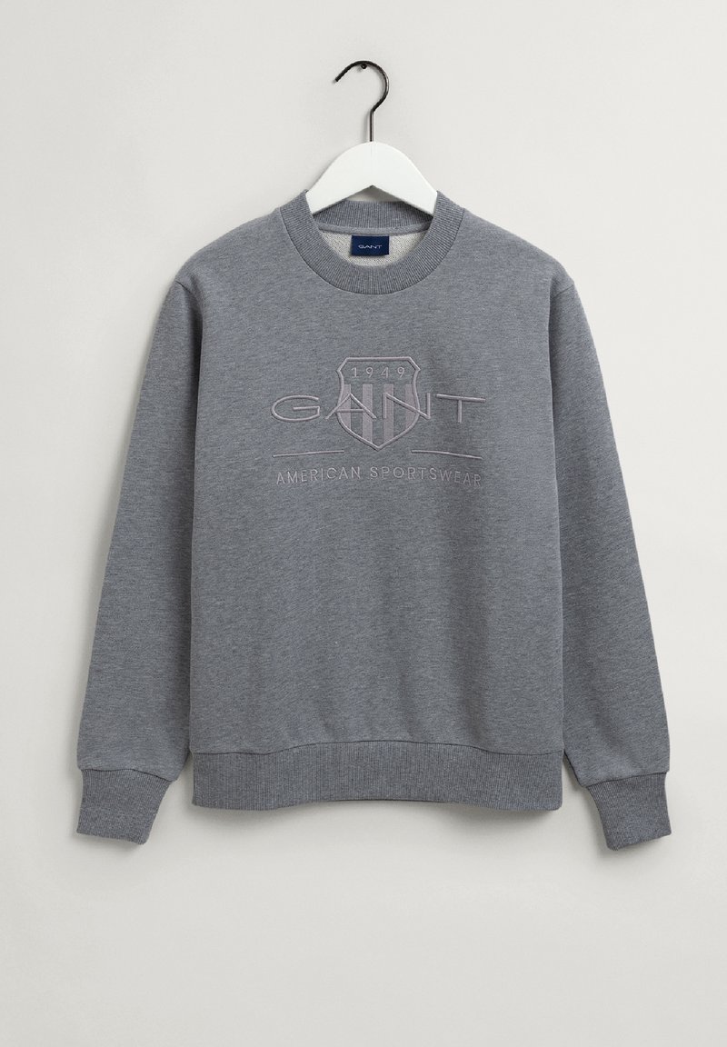 Gant Sweater grijs gemêleerd