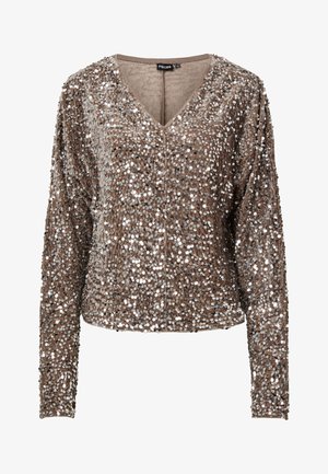 Pieces MIT LANGEN ÄRMELN PCKAM - Blouse - morel