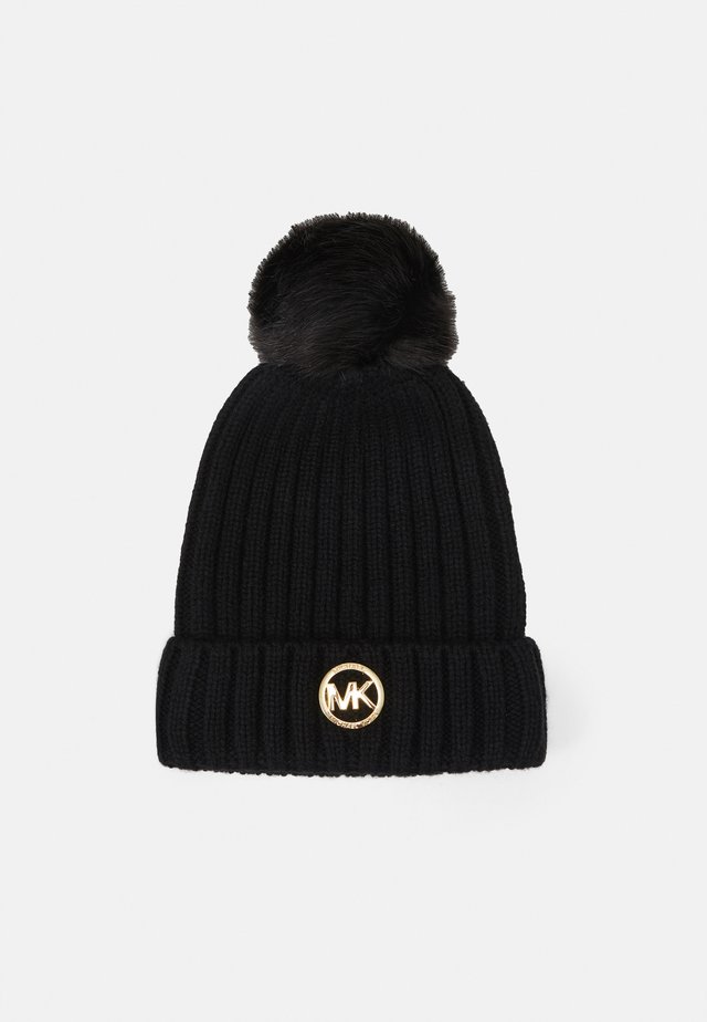 PATCH BEANIE - Bonnet - black/gold-coloured