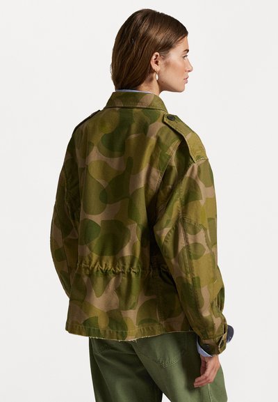 Polo Ralph Lauren PRINTED CROPPED FIELD JACKET - Vasaras jaka - green/brown