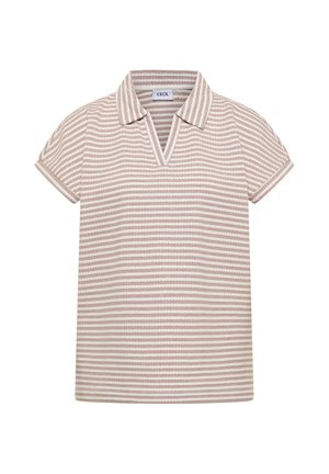 Cecil, KURZARM POLOSHIRT MIT STREIFENSTRUKTUR - Poloshirts - creamy mocha