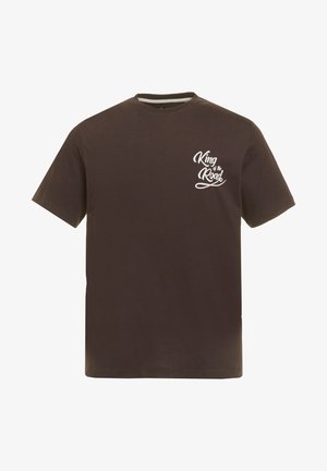 T-shirt imprimé - marron foncé