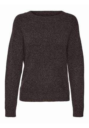 Vero Moda, VMDOFFY  NECK - Svetr - chocolate torte
