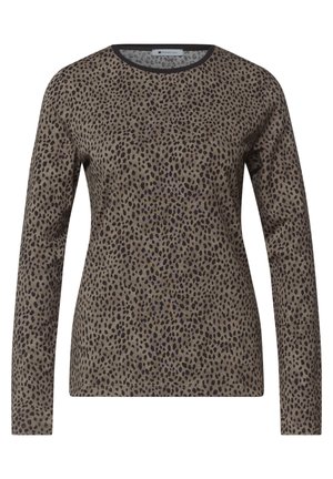 Street One, LANGARM SHIRT MIT RUNDHALS UND PRINT - T-shirt à manches longues - black