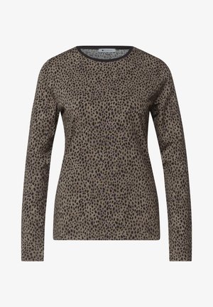 Street One, LANGARM SHIRT MIT RUNDHALS UND PRINT - T-shirt à manches longues - black