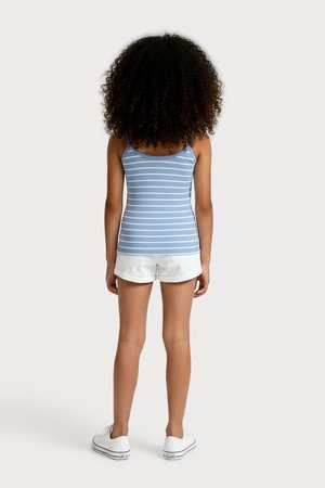 Urban Classics STRIPED - Topp - powderblue white