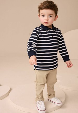 Next REGULAR FIT - LONG SLEEVE - Polo - navy white striped