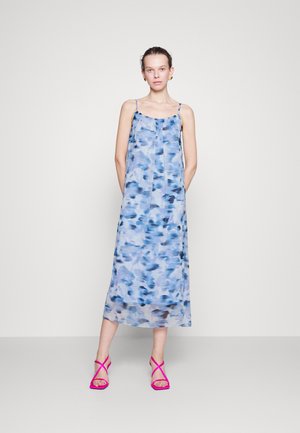 DKNY S/L PRNT CHFFN DRESS - Cocktail φόρεμα / Φόρεμα για πάρτι - frosting blue/white multi