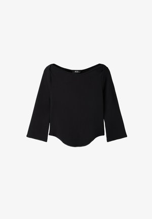 Stradivarius, BOAT NECK T-SHIRT - T-shirt à manches longues - black