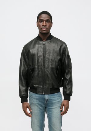 LUDE - Leren jas - black