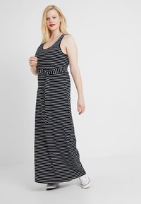 Urban Classics - LADIES LONG RACER BACK DRESS - Maxi šaty - black/charcoal Miniatura obrázku 1