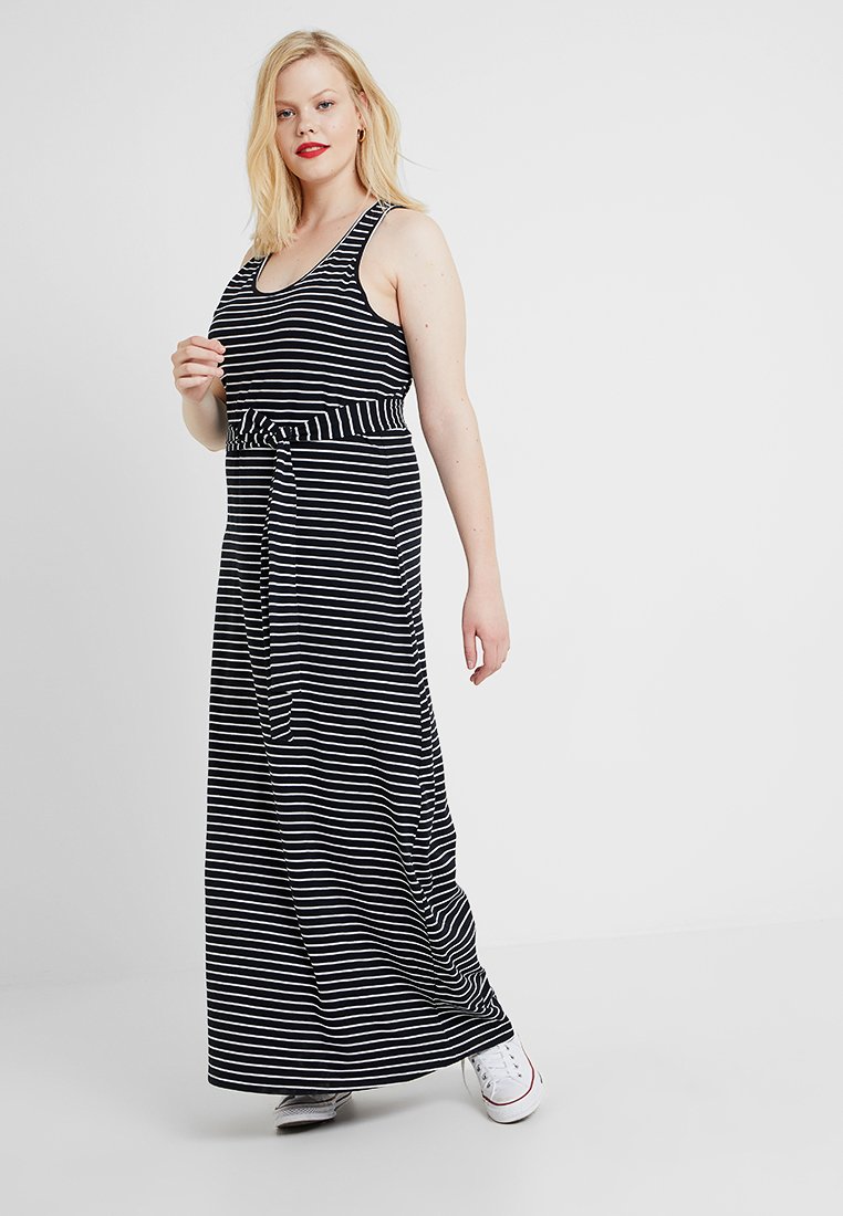 Urban Classics - LADIES LONG RACER BACK DRESS - Maxi šaty - black/charcoal, Zvětšit