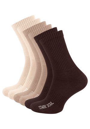 6PACK - Chaussettes - braun hellbraun beige